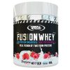 2025-11-20 Real-Pharm-Fusion-Whey-600g-protein-with-fruit-pieces Rasperry Fusion whey - combinaison de Whey Protein Concentrate et de Whey Protein Isolate